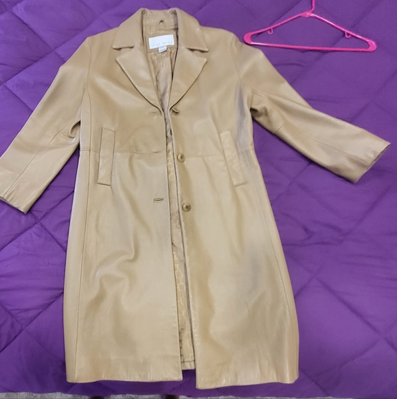 long leather jacket Size L